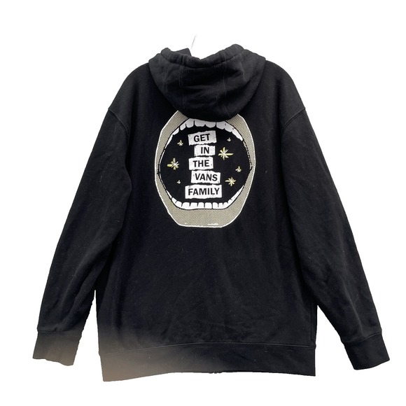Vans Other - Vans Zip Up Hoodie Mens Large Black Relaxed Y2K Streetwear Surfer Skater Outdoor
